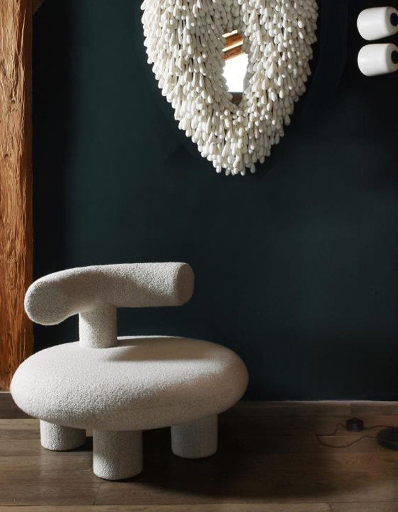 T Shapte Sheep Armchair, Cashmere wool
