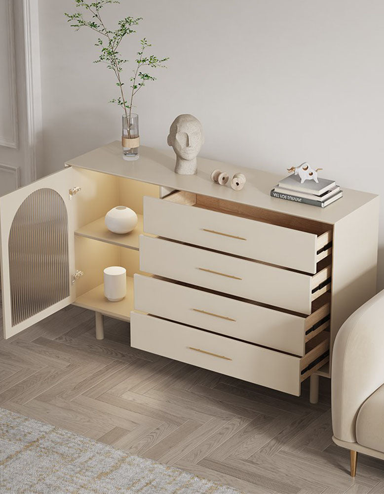 Clear Single Door Sideboard, Four Layers