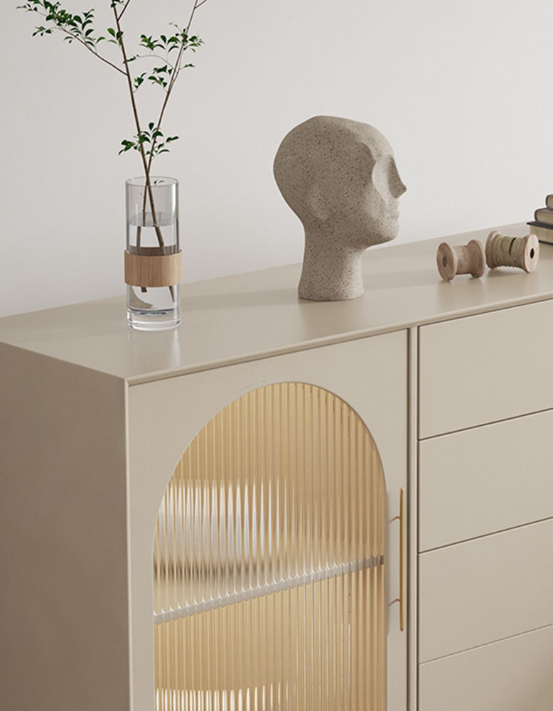 Clear Single Door Sideboard, Four Layers