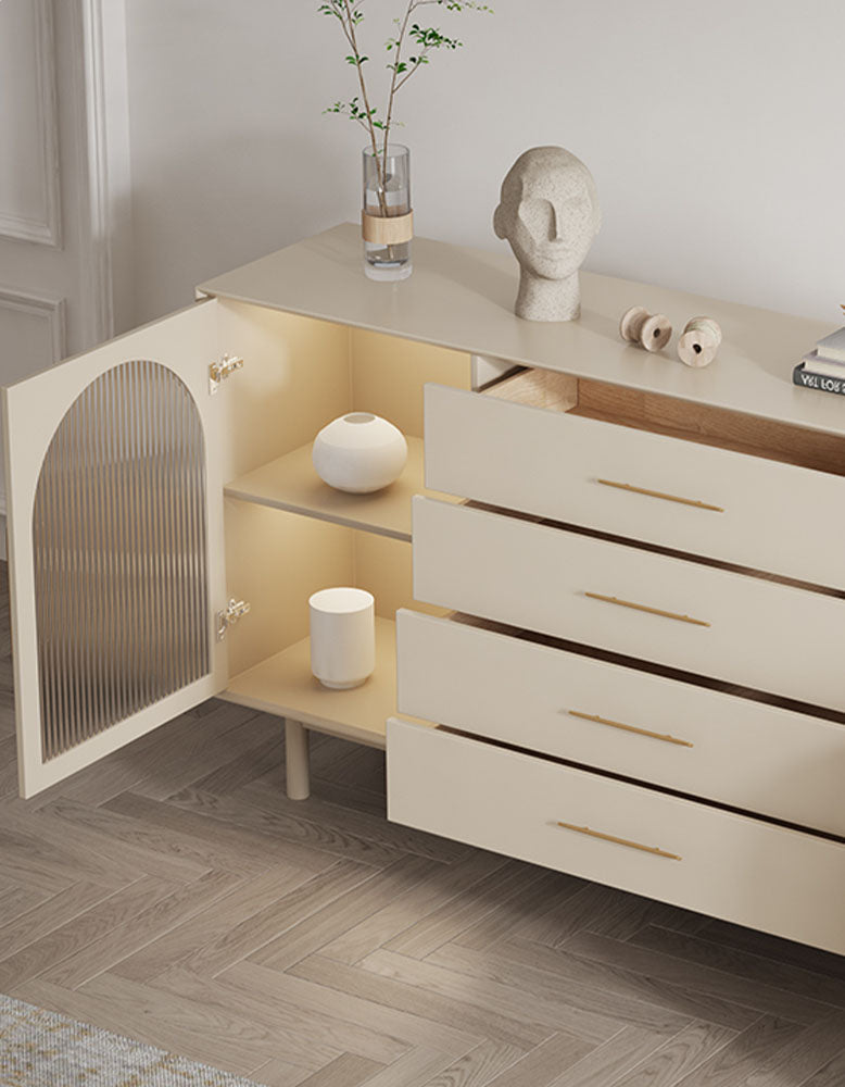 Clear Single Door Sideboard, Four Layers
