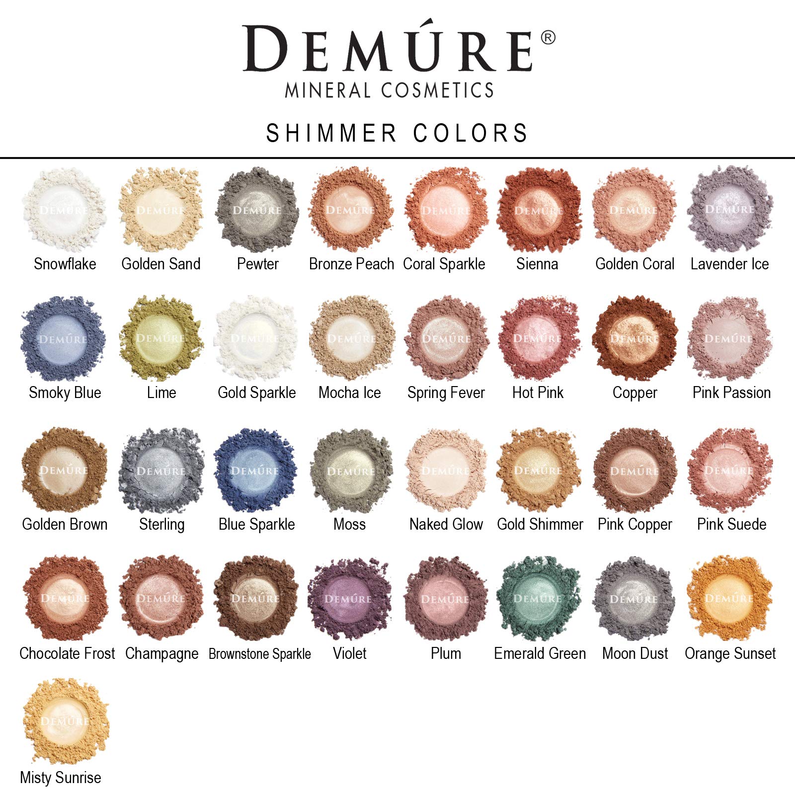Demure Mineral Eye Shadow – Spring Fever Glitter Palette | Natural Shimmer Makeup