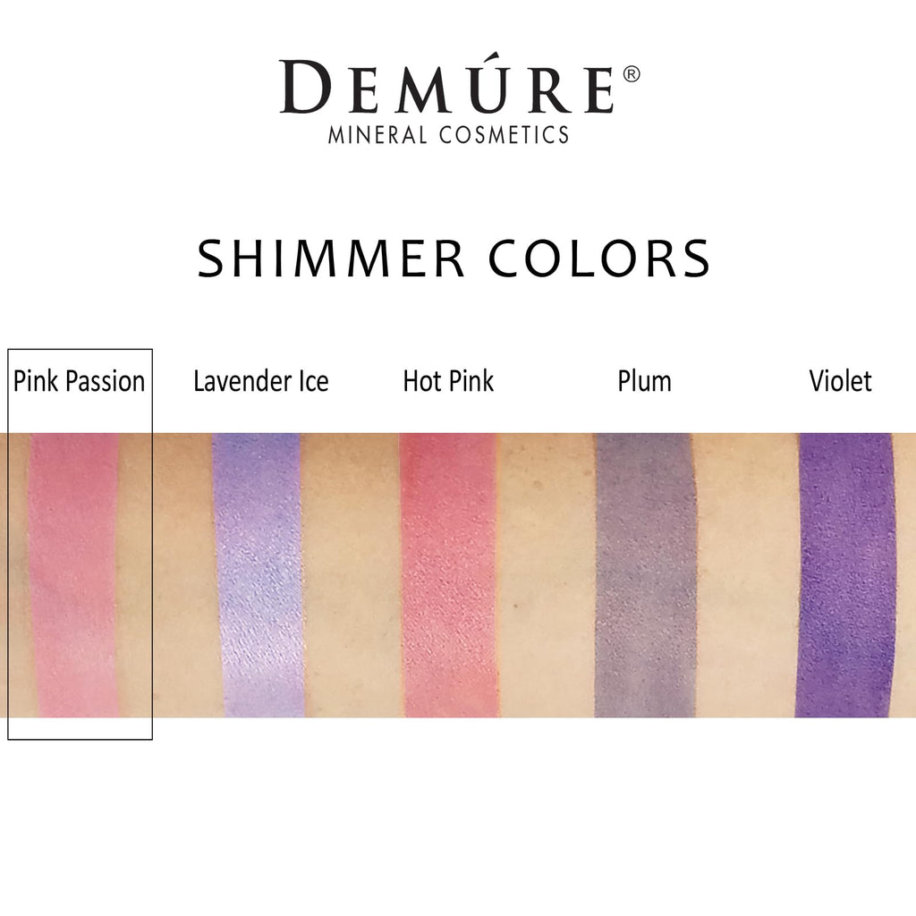DEMÚRE Demure Mineral Eye Shadow Pink Passion – Glitter Shimmer, Natural Eyeshadow, Cruelty-Free