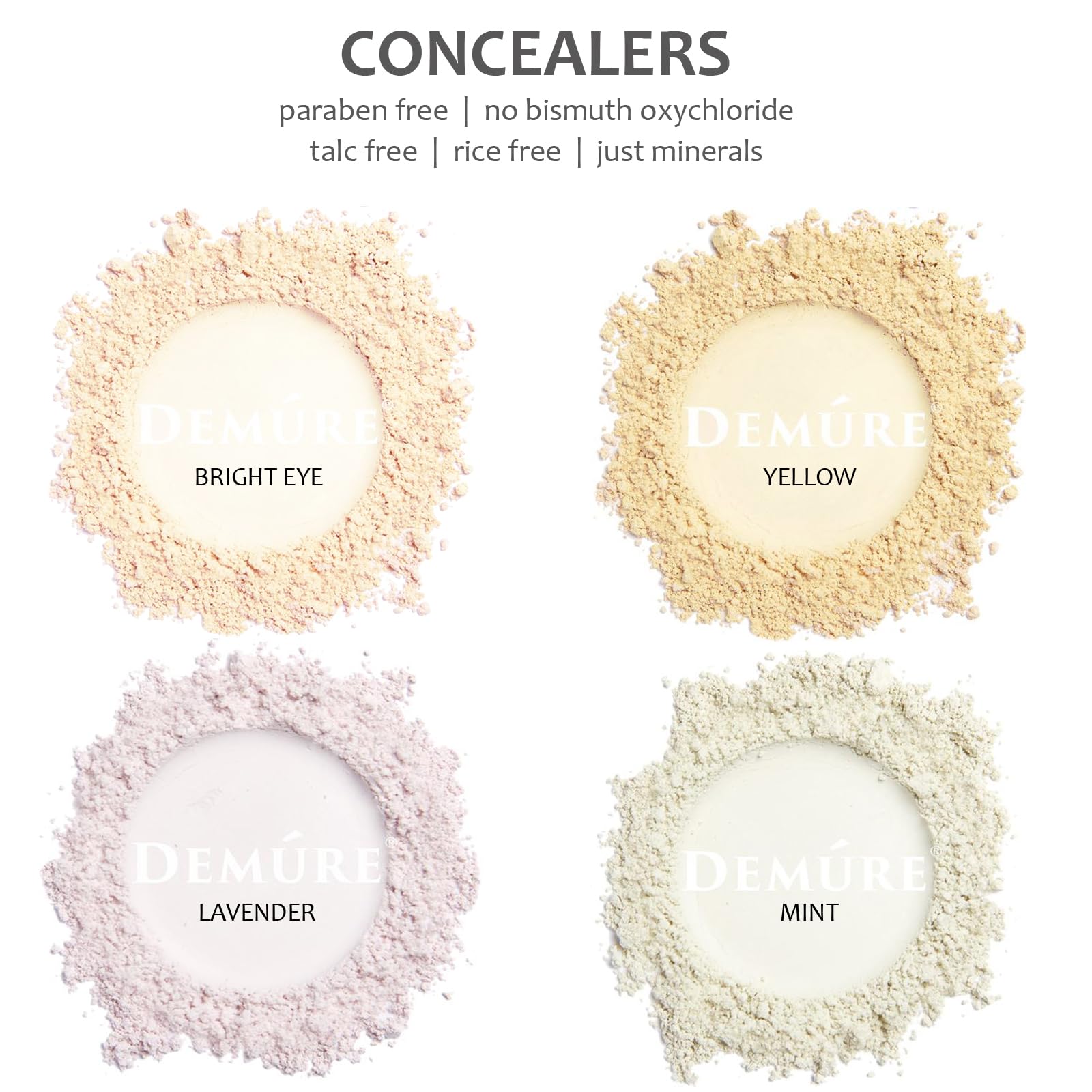 DEMÚRE Demure Mineral Concealer – Lightweight Yellow-Tone Coverage for Dark Circles