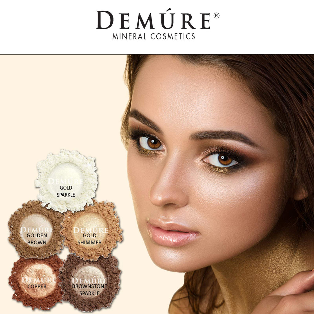 Demure Mineral Eye Shadow – Brownstone Sparkle | 33 Natural Shimmer Minerals