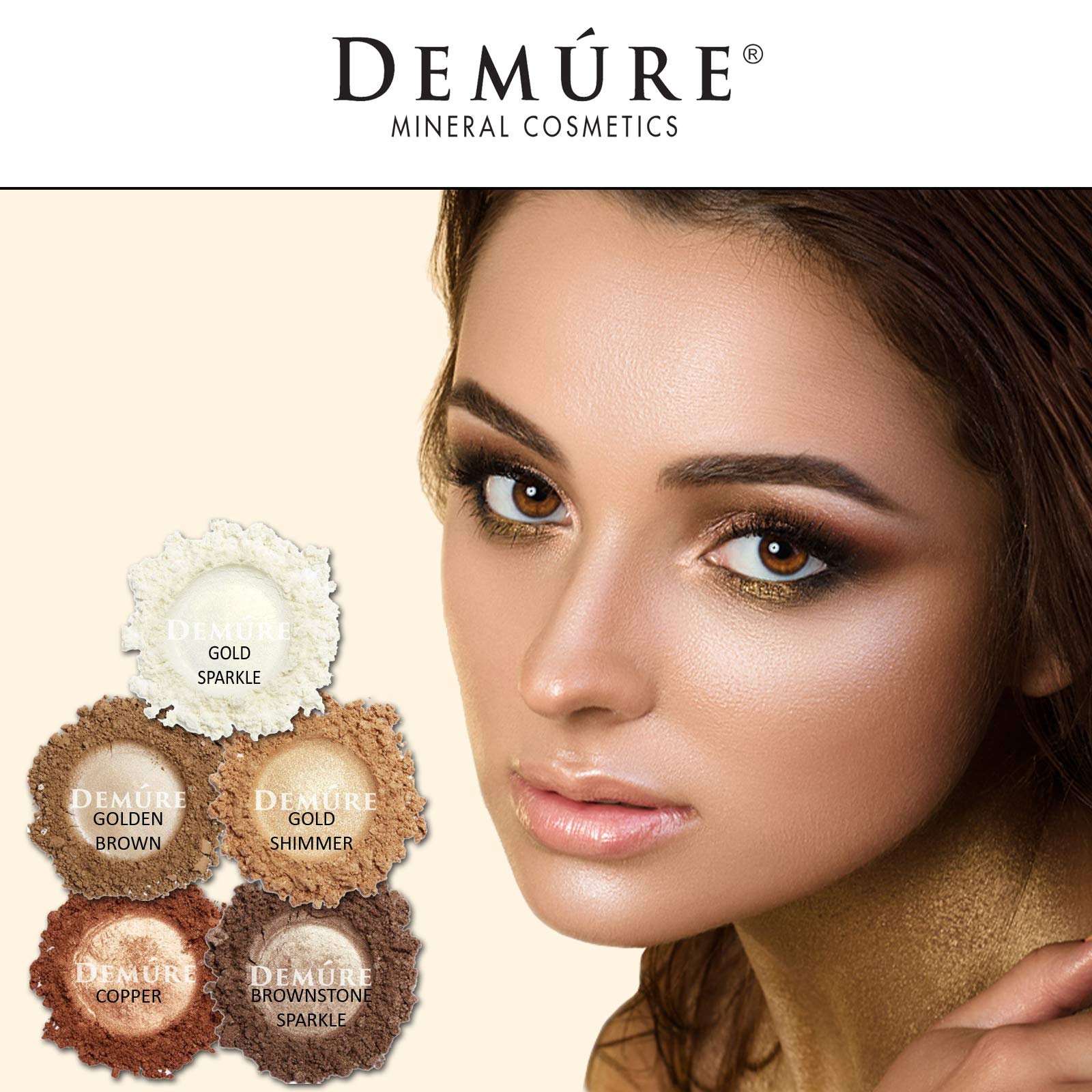 Demure Mineral Eye Shadow – Brownstone Sparkle | 33 Natural Shimmer Minerals