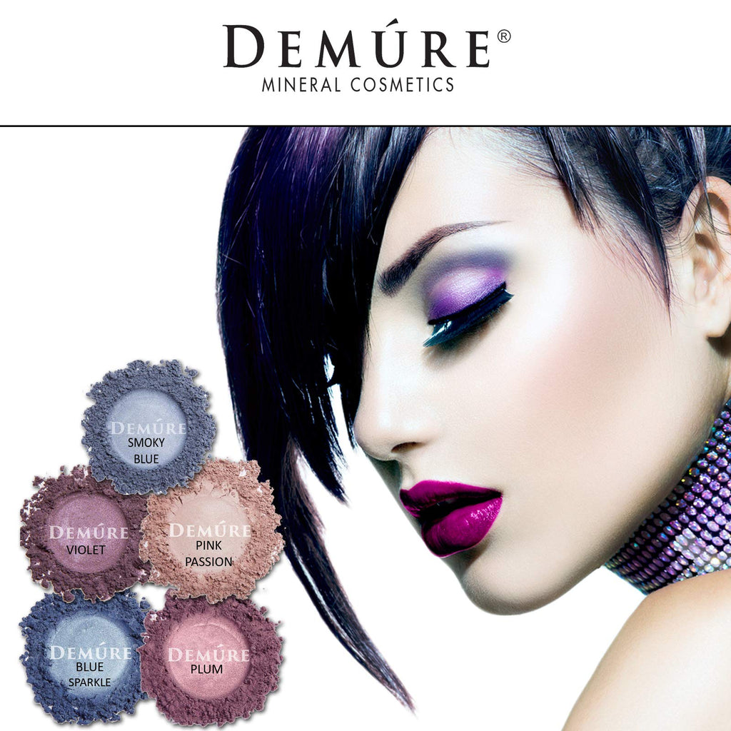 DEMÚRE Mineral Eye Shadow – Blue Sparkle Shimmer, Loose Glitter Powder, Cruelty-Free Eye Makeup