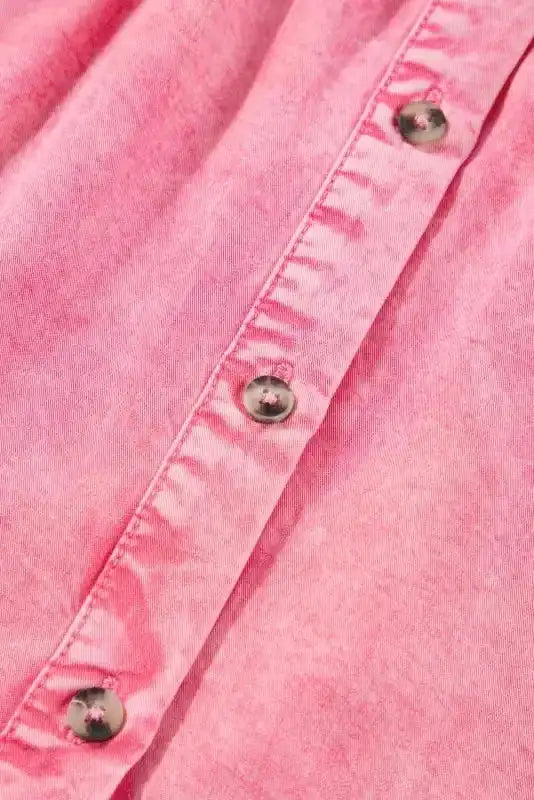 Pink Lyocell Ruffled Sleeve Mini Dress Women UK | Feminine Loose