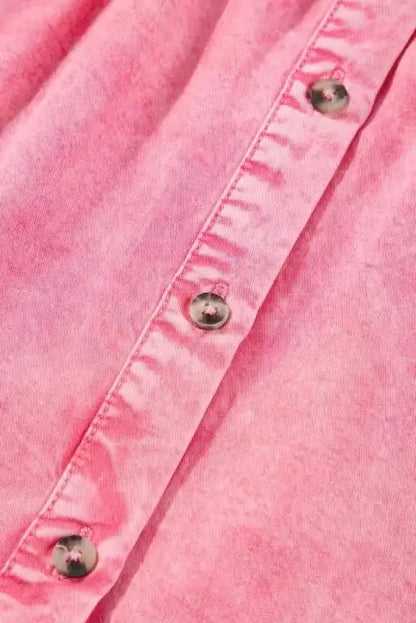 Pink Lyocell Ruffled Sleeve Mini Dress Women UK | Feminine Loose