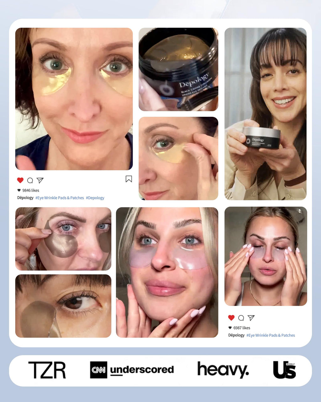 depology Replenish & Repair Under Eye Patches – Ceramides + Hyaluronic Acid | 60 Patches