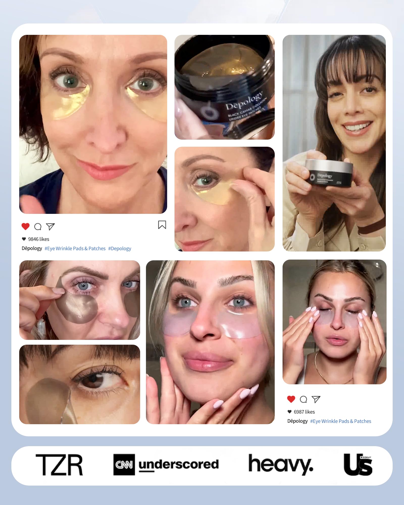 depology Replenish & Repair Under Eye Patches – Ceramides + Hyaluronic Acid | 60 Patches