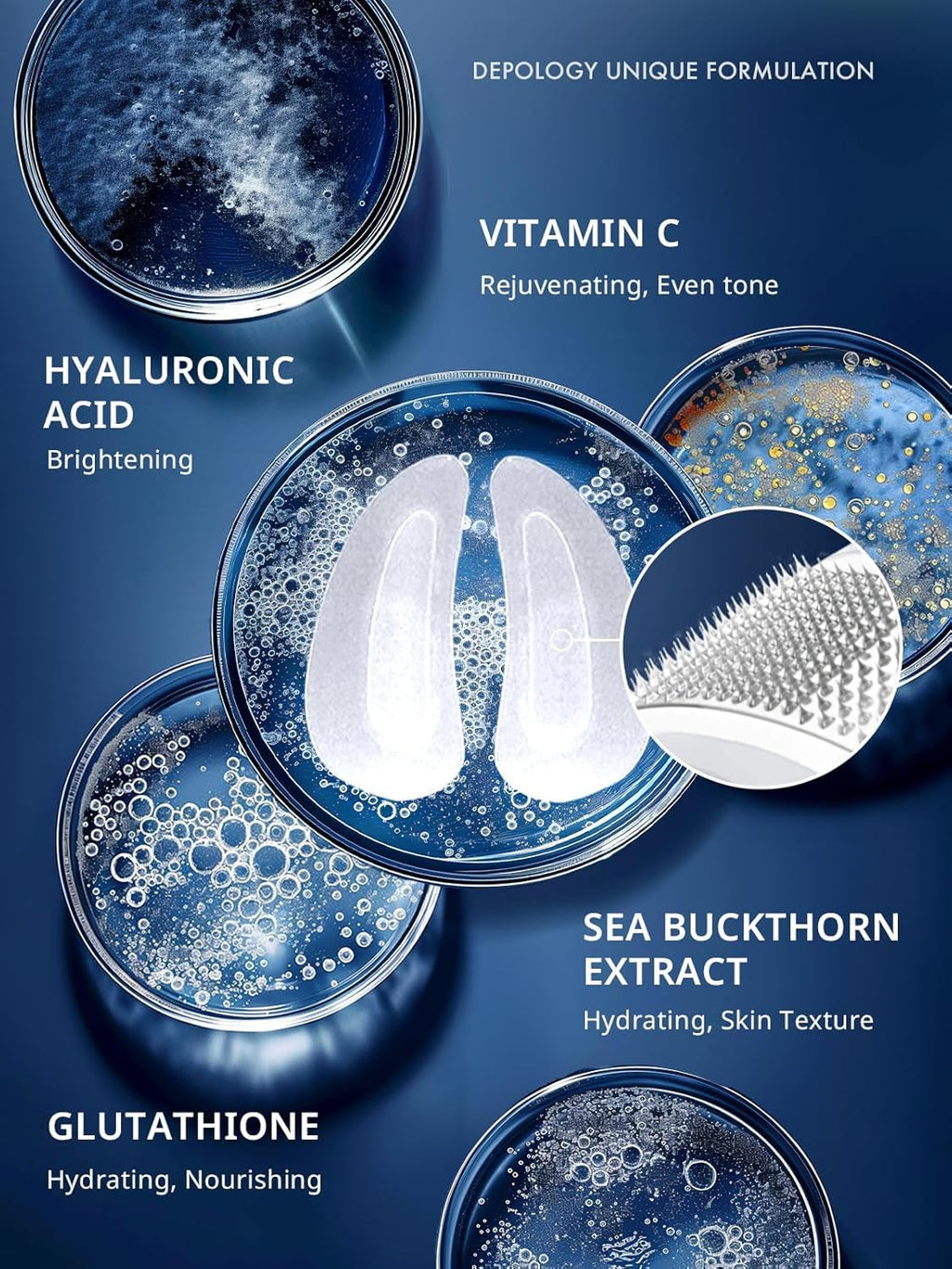 depology Deepcare+ Serum-Infused Micro Dart Patches – Hydrating Eye Patches with Peptides (12 Pairs)