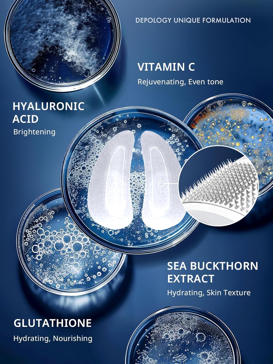 depology Deepcare+ Serum-Infused Micro Dart Patches – Hydrating Eye Patches with Peptides (12 Pairs)