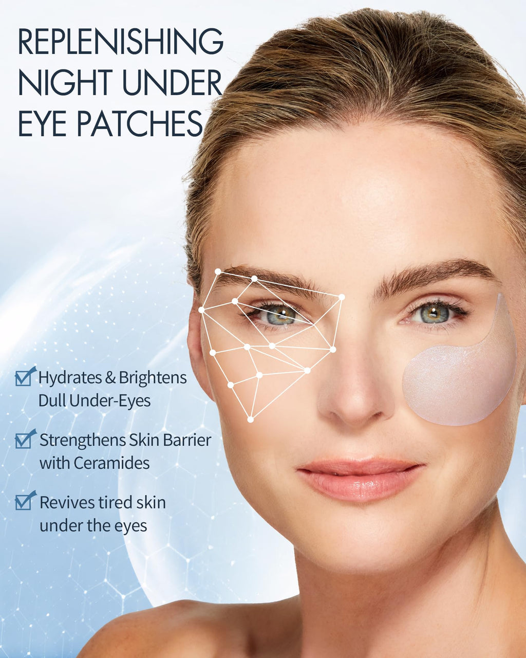 depology Replenish & Repair Under Eye Patches – Ceramides + Hyaluronic Acid | 60 Patches