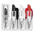 Depuplum Halloween Lipstick Set | Matte Black, White & Red Waterproof Lipsticks for Goth Cosplay
