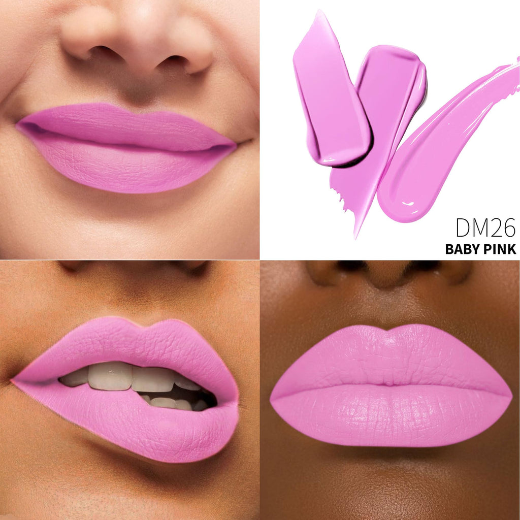 Depuplum 3Pc Matte Liquid Lipsticks – Vegan, Long-Lasting Lip Color (DM15, DM05, DM26)