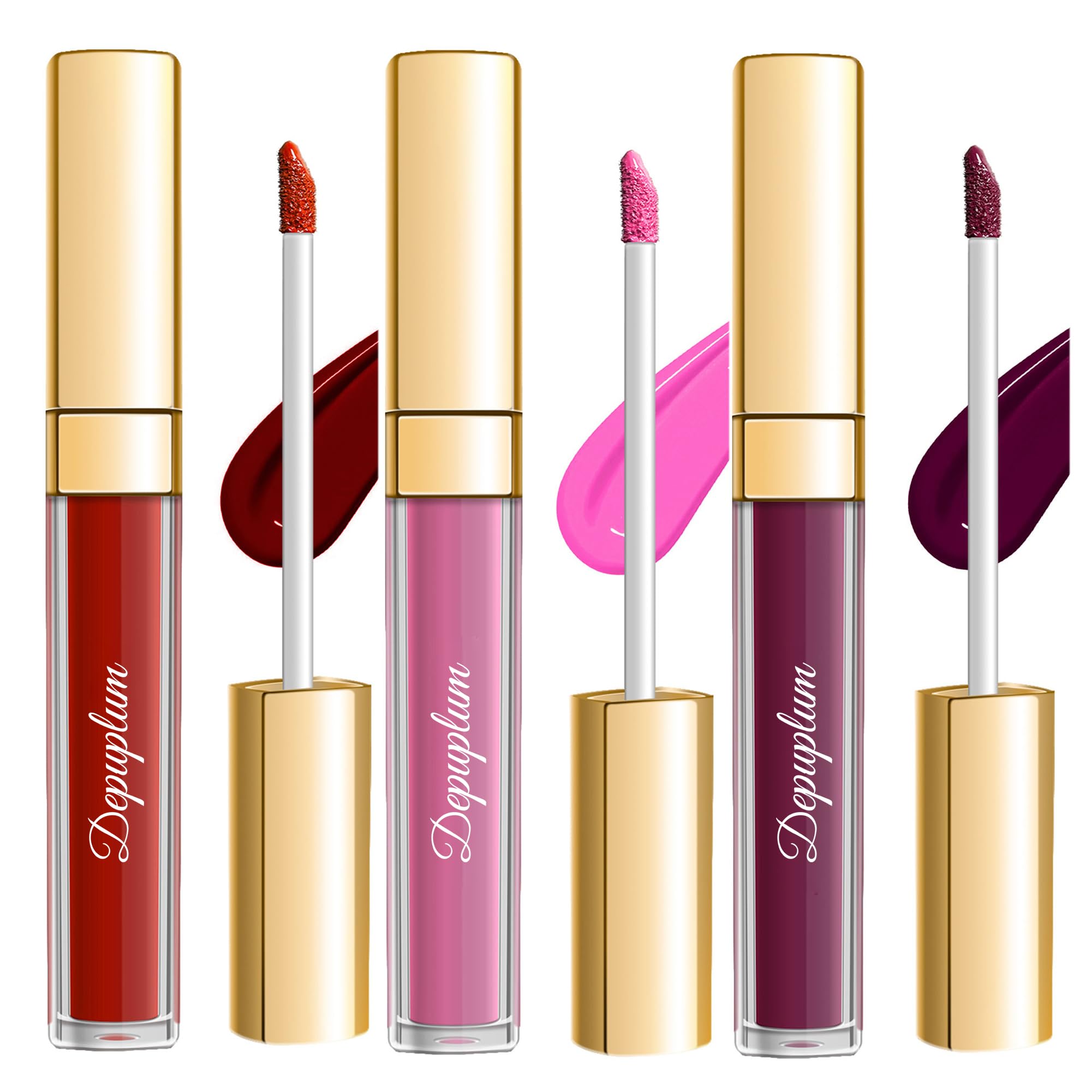 Depuplum 3Pc Matte Liquid Lipsticks – Long-Lasting, Vegan Color (DM18 DM20 DM26)