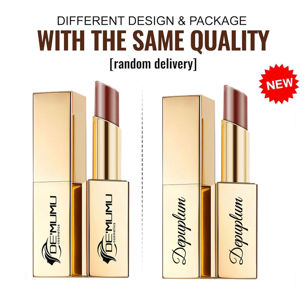 Depuplum Nude Red Pink Lipstick Set – Hydrating, Shimmer Lip Balm & Vegan Lip Gloss (ZG107/108/109)