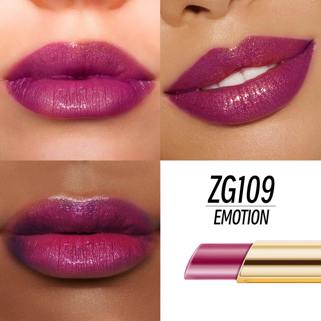 Depuplum Nude Red Pink Lipstick Set – Hydrating, Shimmer Lip Balm & Vegan Lip Gloss (ZG107/108/109)