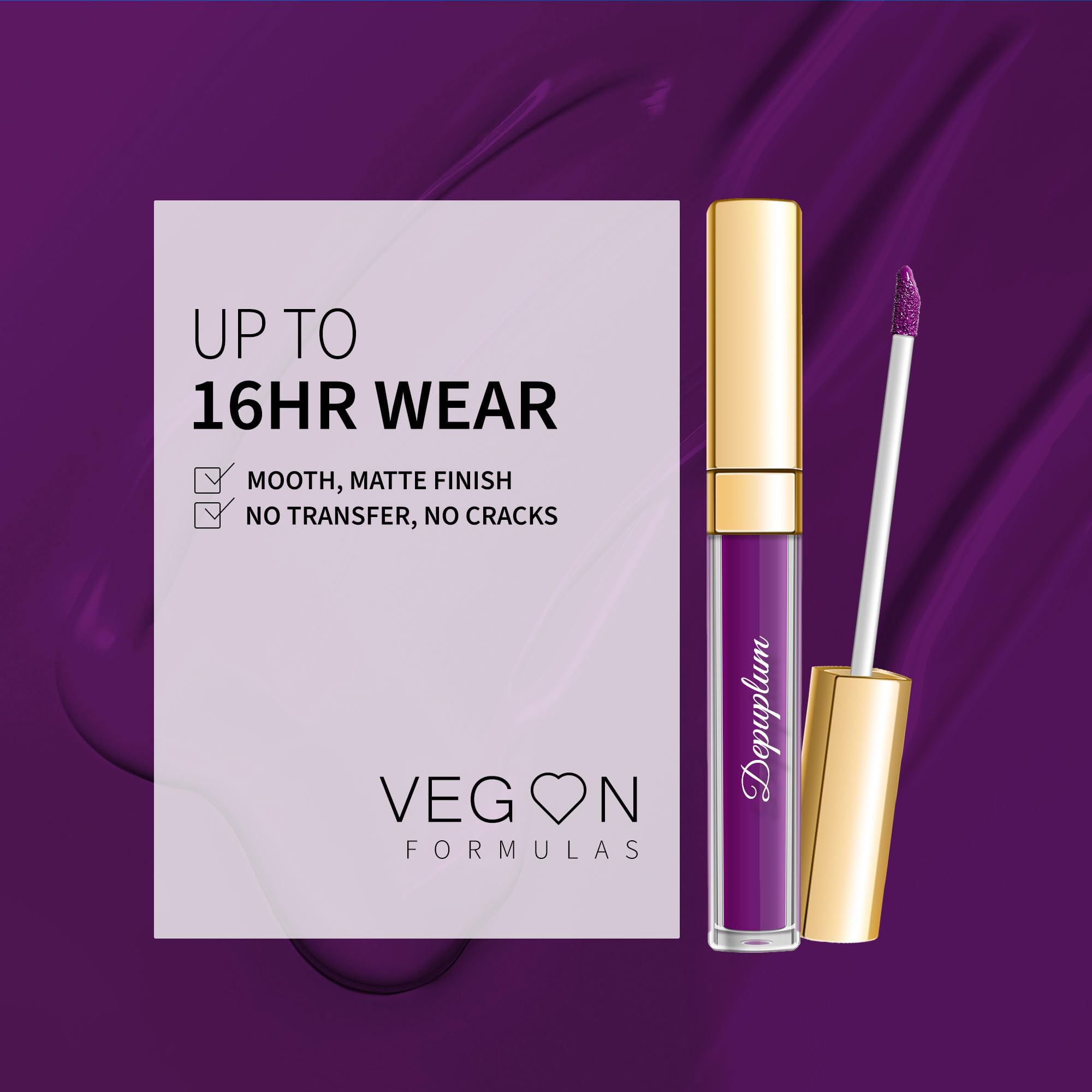 Depuplum 3Pc Matte Liquid Lipsticks — Long-Lasting, Vegan, Cruelty-Free