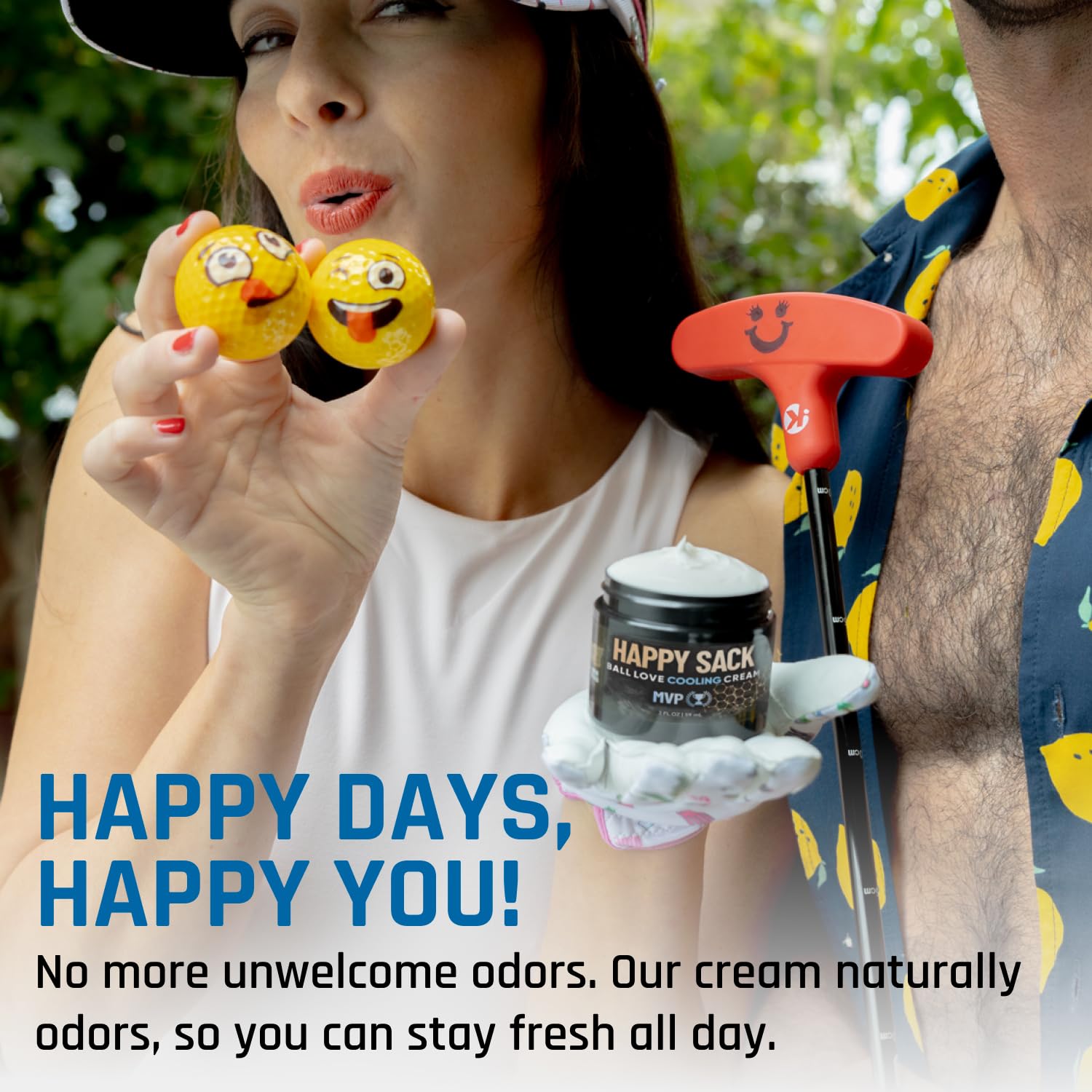 Derm Dude Happy Sack Ball Deodorant & Comfort Cream for Men – Aluminum-Free Odor & Sweat Defense, 2oz (Sweet Whiskey)