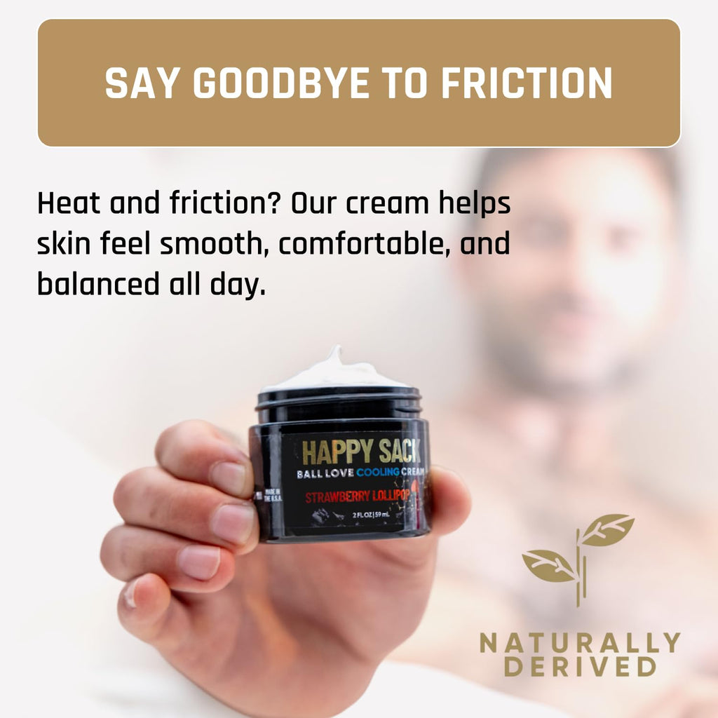 Derm Dude Happy Sack Ball Deodorant & Comfort Cream for Men – Aluminum-Free Odor & Sweat Defense, 2oz (Sweet Whiskey)