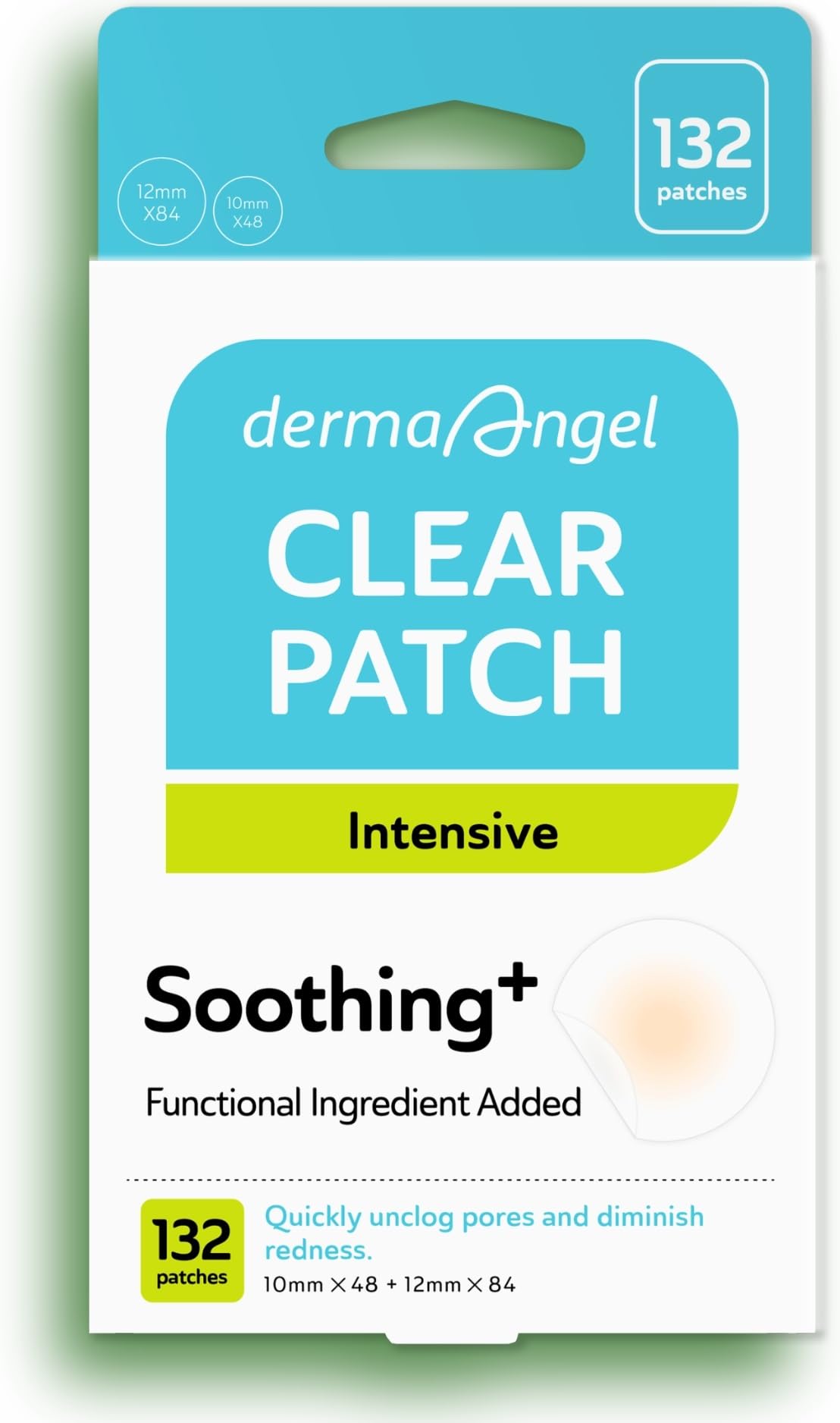 DERMA ANGEL Invisible Salicylic Acid Pimple Patches – 132 Count, 2 Sizes, Clear Hydrocolloid Patches