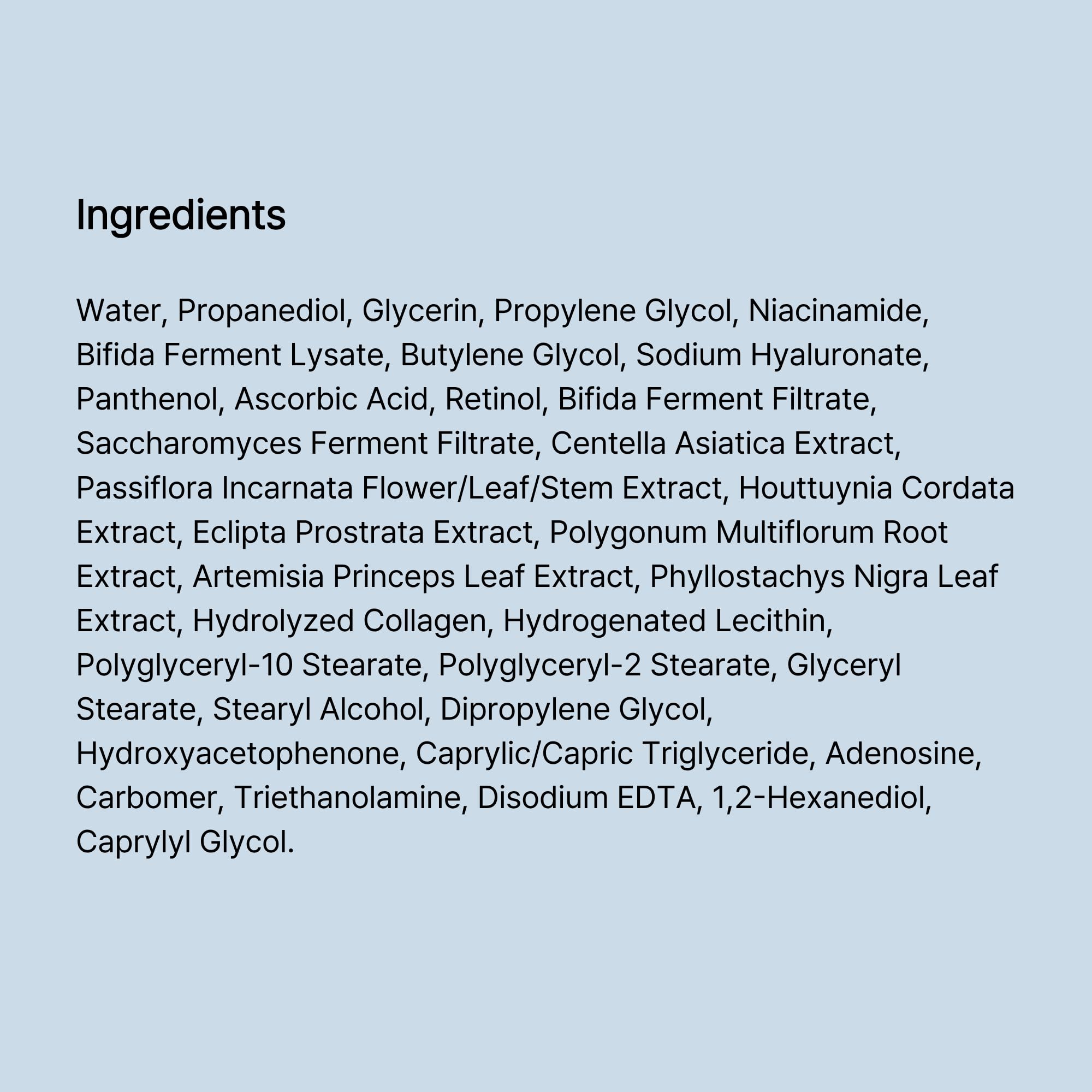 DERMA:D Korean Ampoule with Hyaluronic Acid – Hydrating Serum with Vitamin C, Retinol, Panthenol | 1.69 fl oz