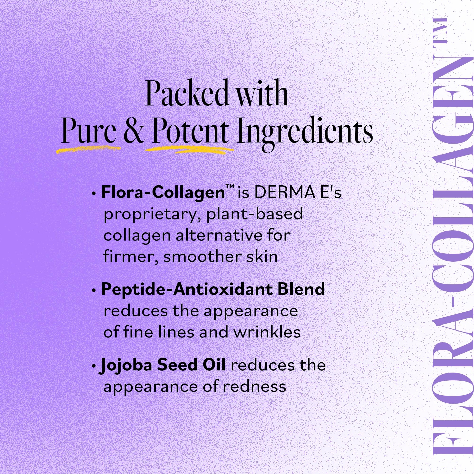 DERMA-E Advanced Peptides & Vegan Flora-Collagen Moisturizer – Hydrating Night Cream for Lines & Redness, 2 oz