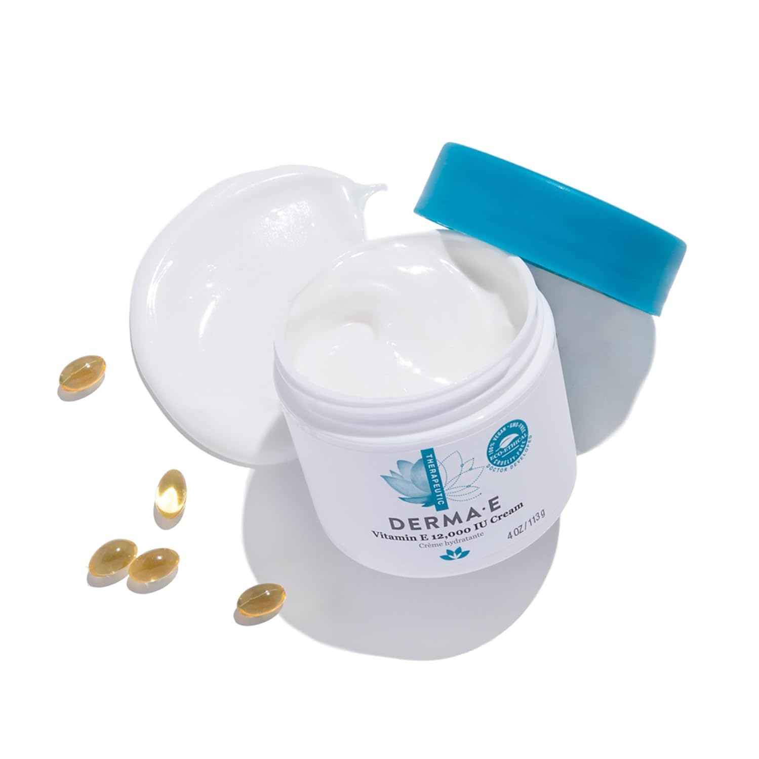 Derma E Vitamin E 12,000 IU Cream – All-in-One Moisturizer for Face & Body