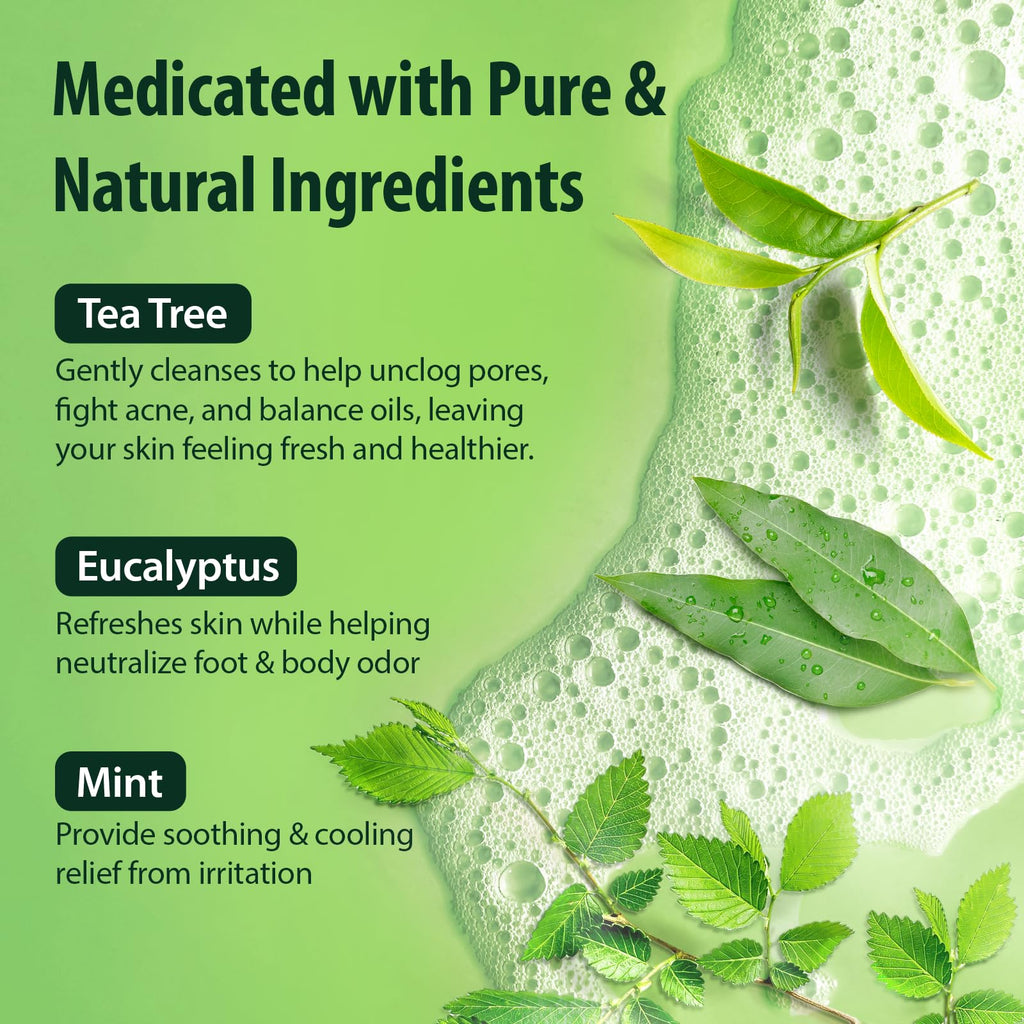 Derma-Nu Antibacterial Body Wash | Tea Tree, Peppermint & More, 2-Pack