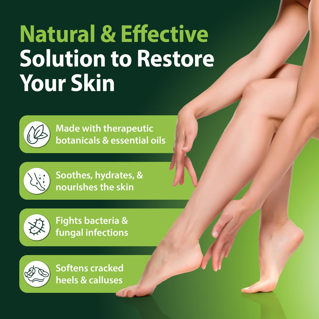 Derma-Nu Foot and Body Oil with Tea Tree Oil – Hydrating Foot Care for Dry Skin, Cracked Heels & Odor (4oz)