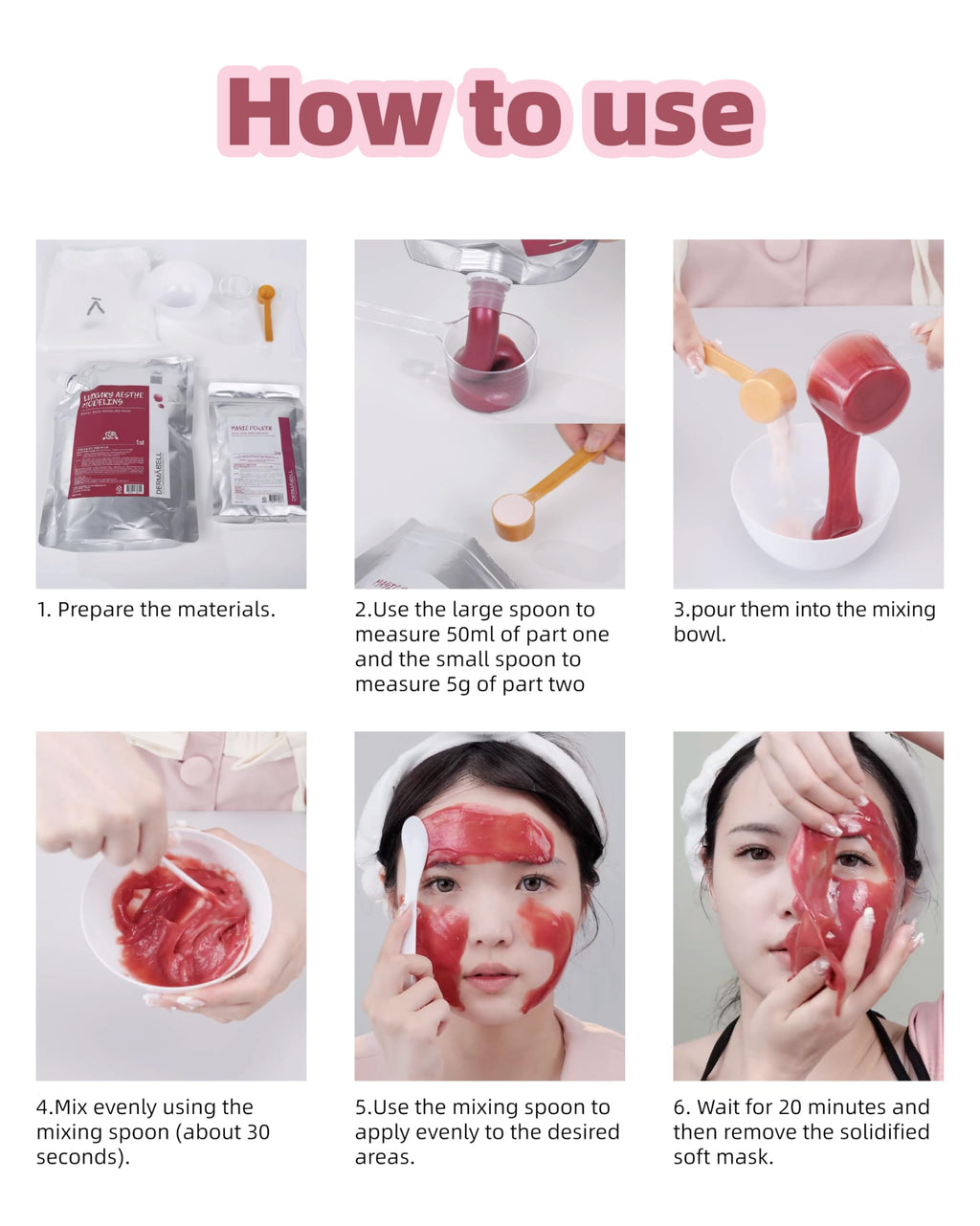 Dermabell Rose Jelly Mask 500g | Premium Hydrating Cooling facial mask