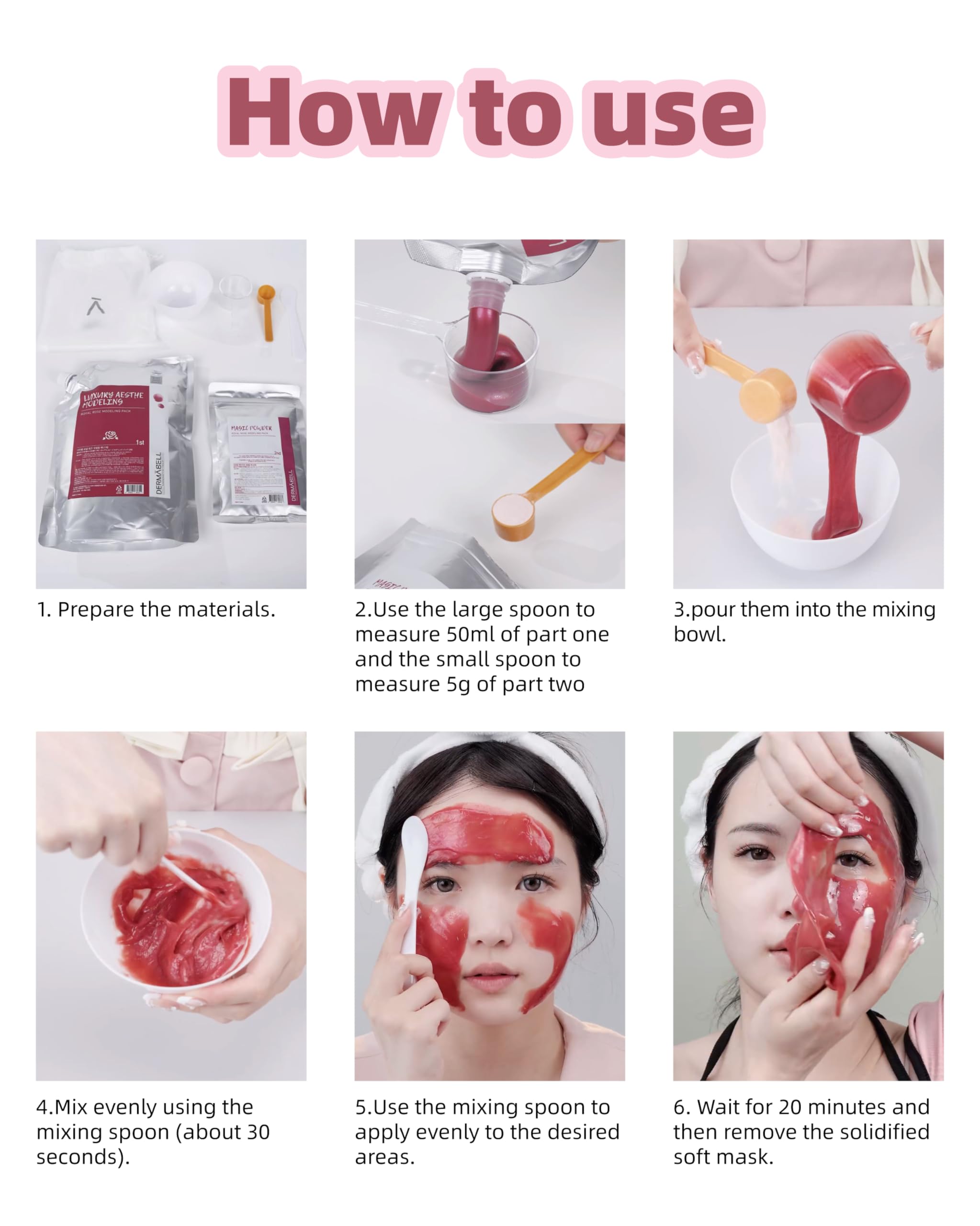 Dermabell Rose Jelly Mask 500g | Premium Hydrating Cooling facial mask