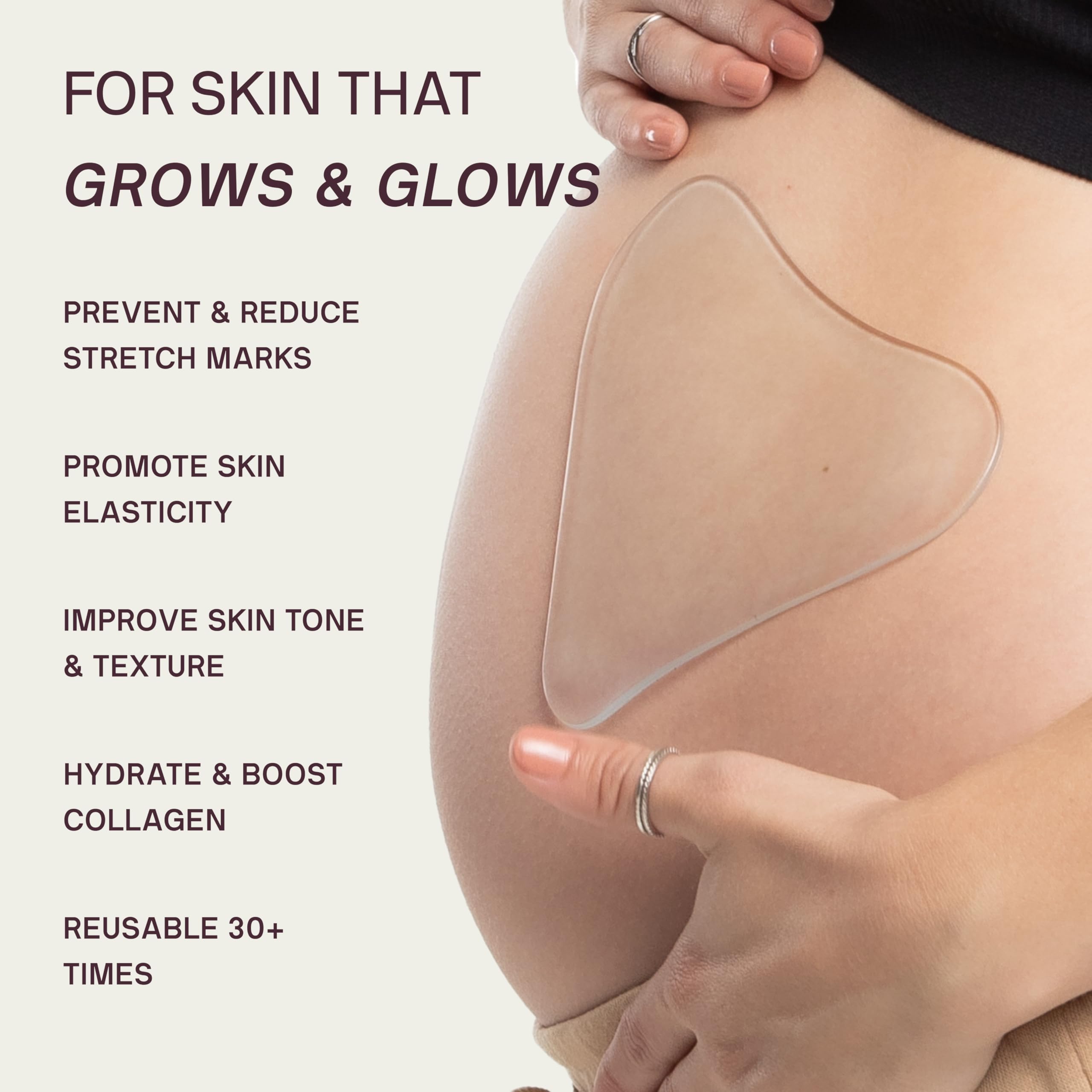 Dermaclara Large Silicone Body Patch – Pregnancy Stretch Marks & C‑Section Scar Coverage | Reusable 30x