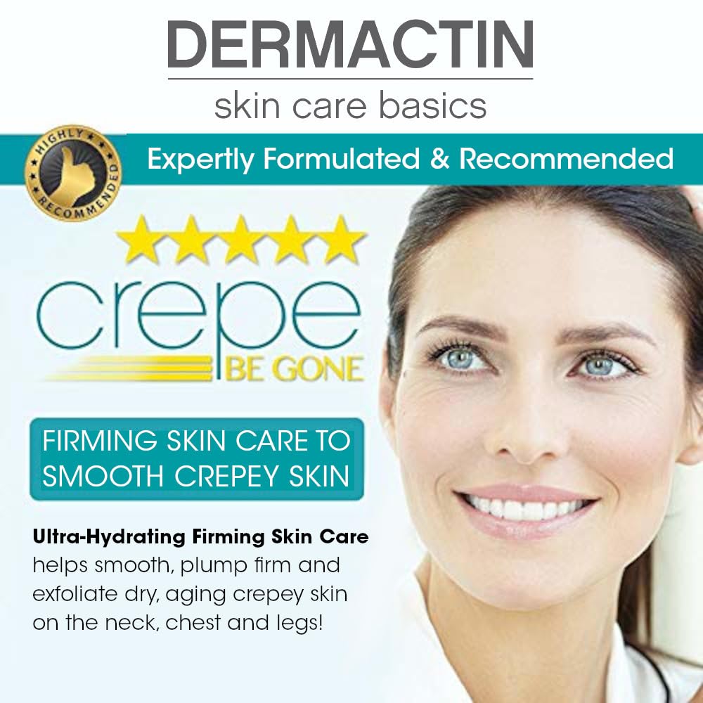 Dermactin Crepe Be Gone Body Souffle Large 12 oz – Ultra Hydrating Crepey Skin Cream