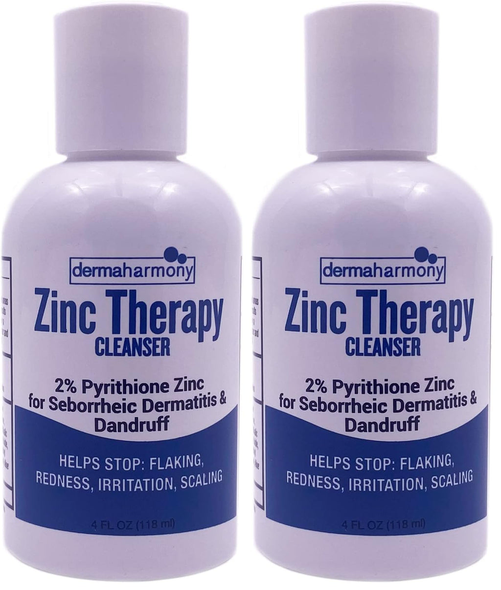 Dermaharmony 2% Pyrithione Zinc Liquid Cleanser – Non-Soap Wash, 4 oz (Pack of 2)