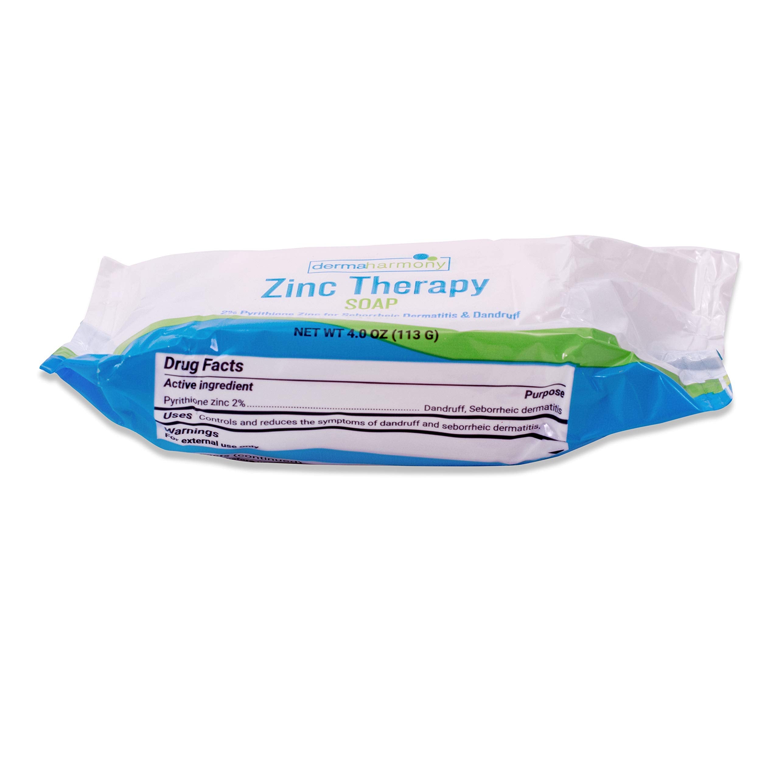 Dermaharmony 5-Pack 2% Pyrithione Zinc Bar Soap 4 oz – Fragrance-Free for Face & Body