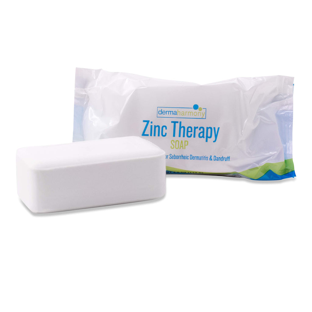 Dermaharmony 5-Pack 2% Pyrithione Zinc Bar Soap 4 oz – Fragrance-Free for Face & Body