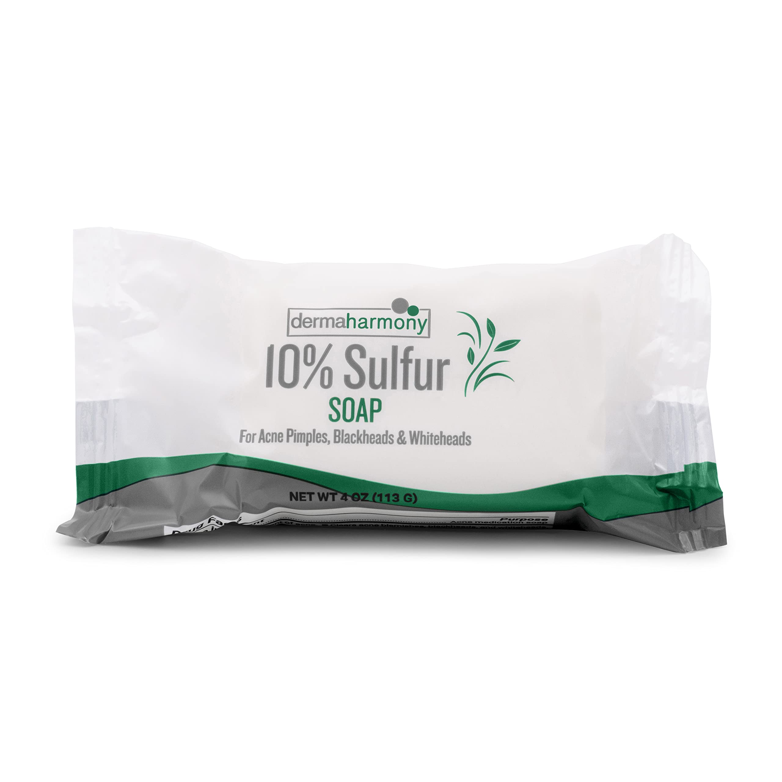 Dermaharmony 10% Sulfur Acne Bar Soap with Tea Tree Oil – Pack of 2 (4 oz each) | Natural, Cruelty-Free Skincare
