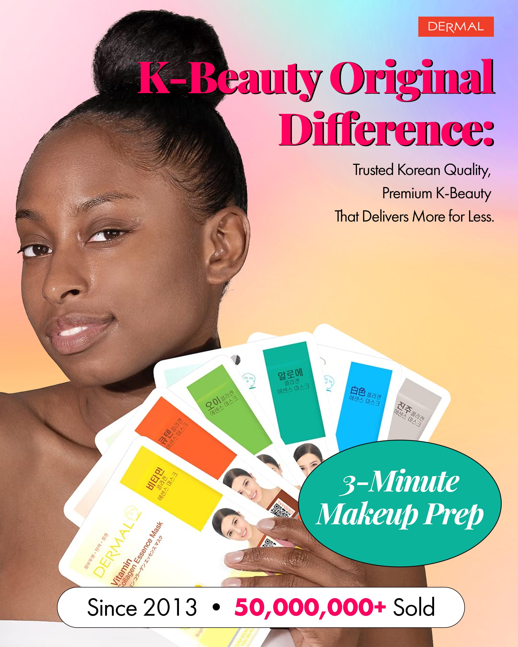 DERMAL 32 Combo Pack Korean Facial Masks | 20+ Years of K-Beauty Experience