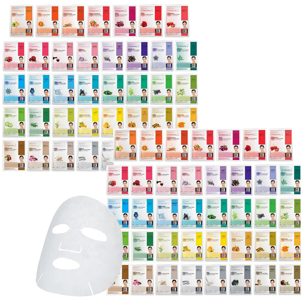 DERMAL 78 Combo Pack Collagen Masks – Hydrating & Soothing Korean Sheet Masks