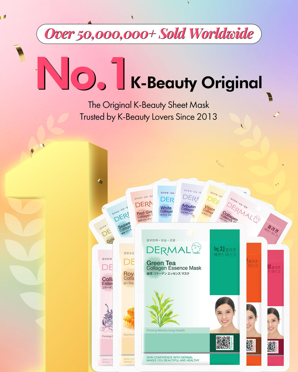 DERMAL 78 Combo Pack Collagen Masks – Hydrating & Soothing Korean Sheet Masks