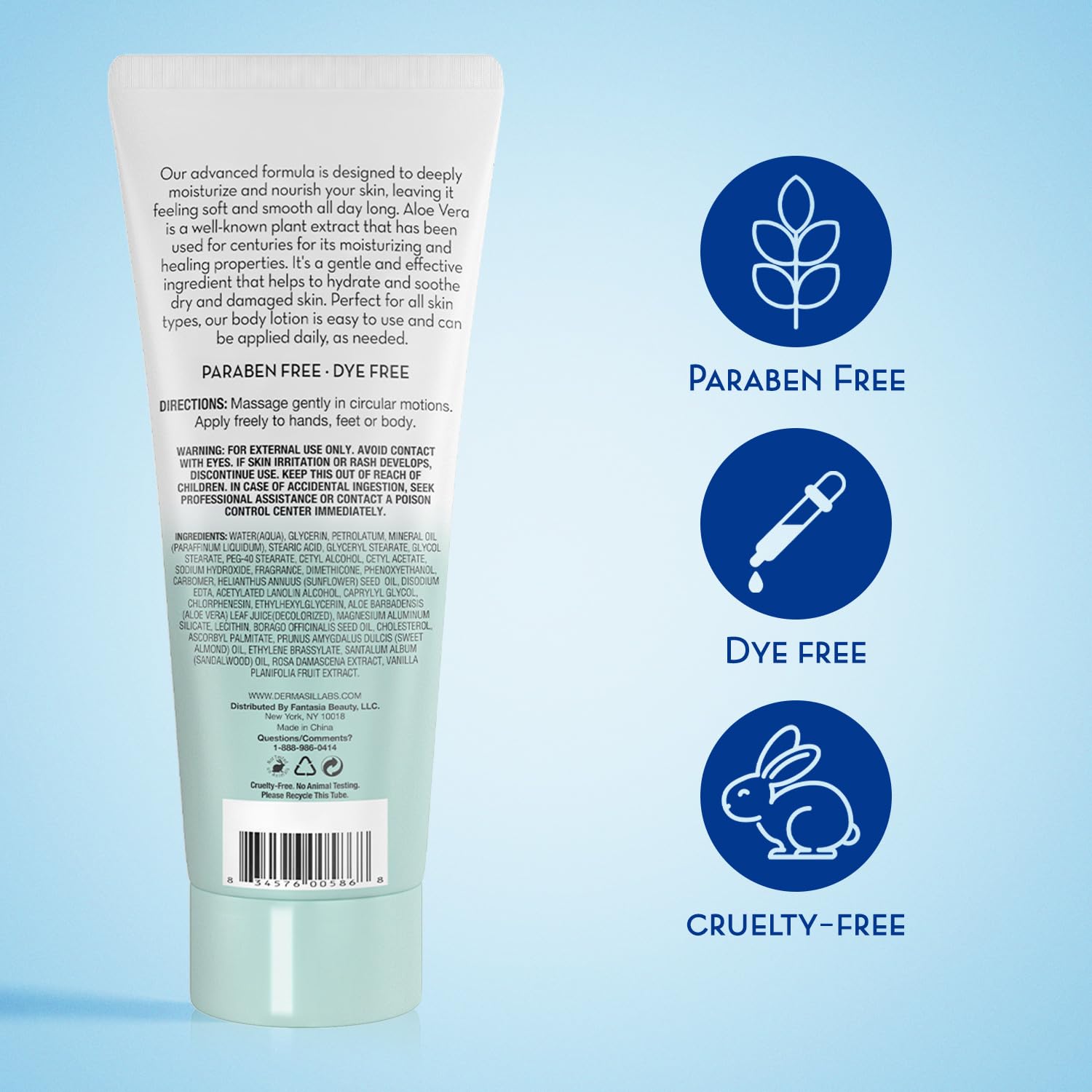 Dermasil Fresh Aloe Body Lotion 3-Pack – Non-Greasy, Fast-Absorbing, 8 oz Each