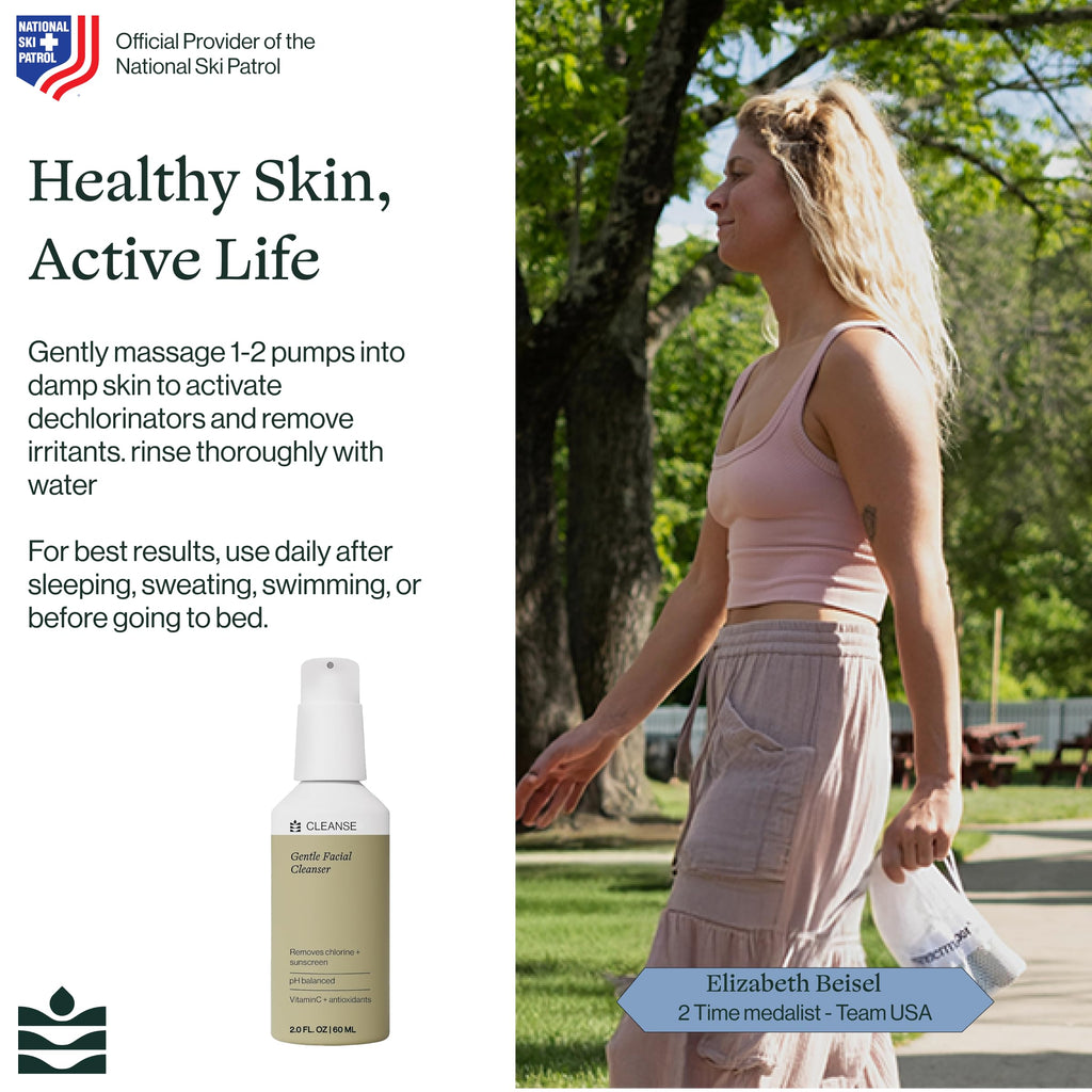 Dermasport Gentle Facial Cleanser for Athletes – Hydrating Aloe & Hyaluronic Acid