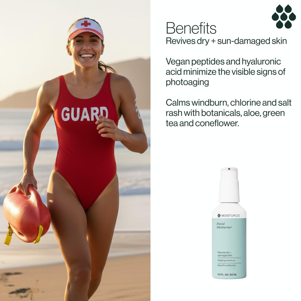 Dermasport Face Moisturizer for Athletes | Hydrating Lotion with Hyaluronic Acid + Vitamins A & C
