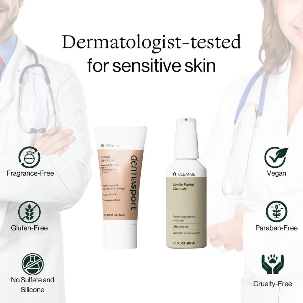 Dermasport SPF 50 Sunscreen & Gentle Cleanser for Athletes