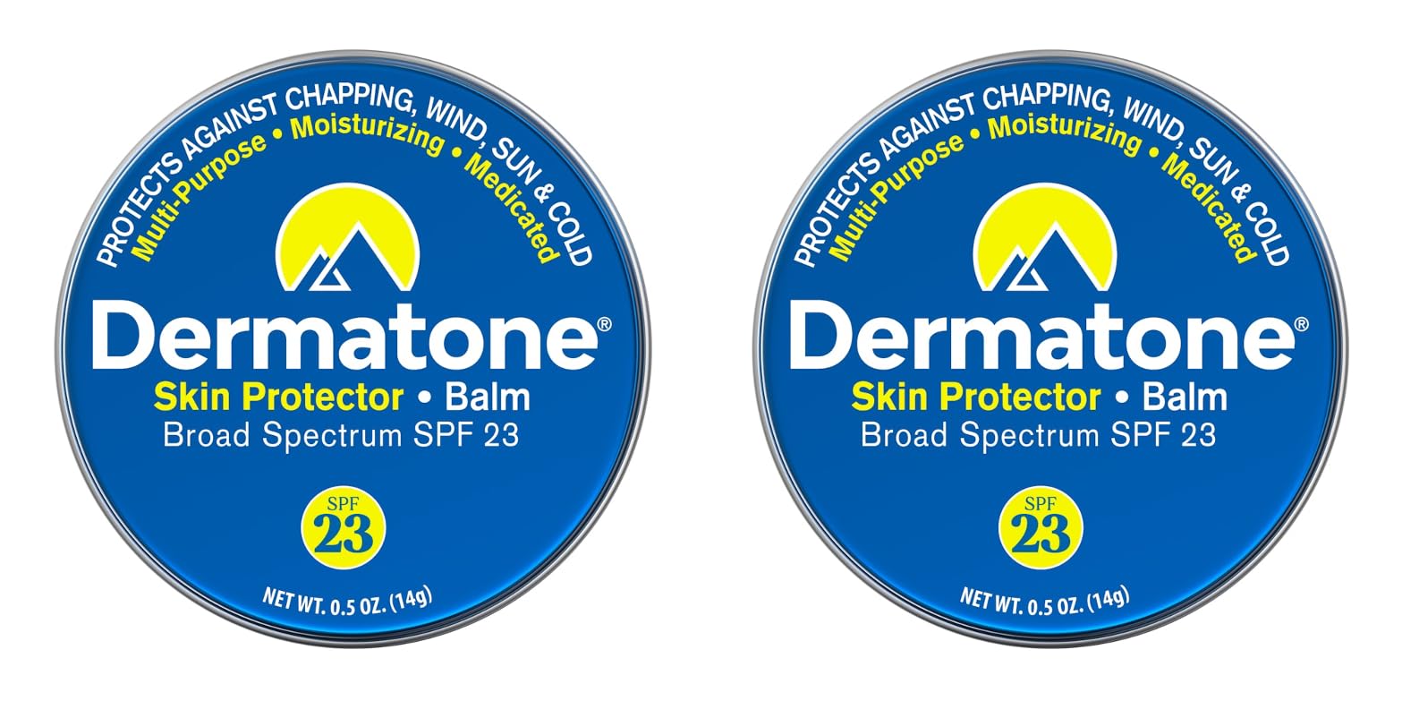 Dermatone Skin Protector Balm 2-Pack | SPF23 Lip & Face Shield | Classic Tin