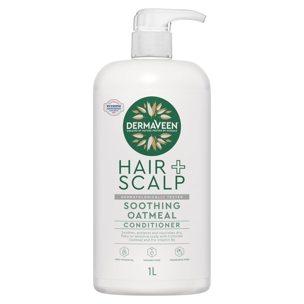 DermaVeen Oatmeal Conditioner 1 Litre – Hydrating, Gentle, Fragrance-Free for Sensitive Scalp