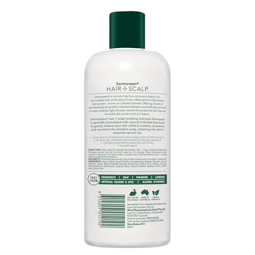 Dermaveen Oatmeal Shampoo 500ml | Gentle, Soothing Hair and Scalp Care