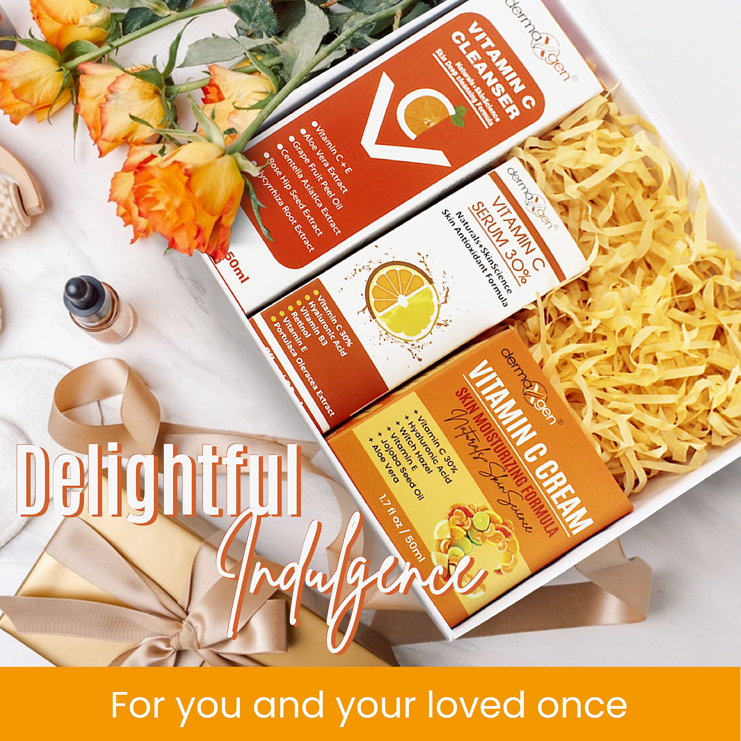 DERMAXGEN Vitamin C Complete Facial Care Kit – Brightening, Hydration & Anti-Aging